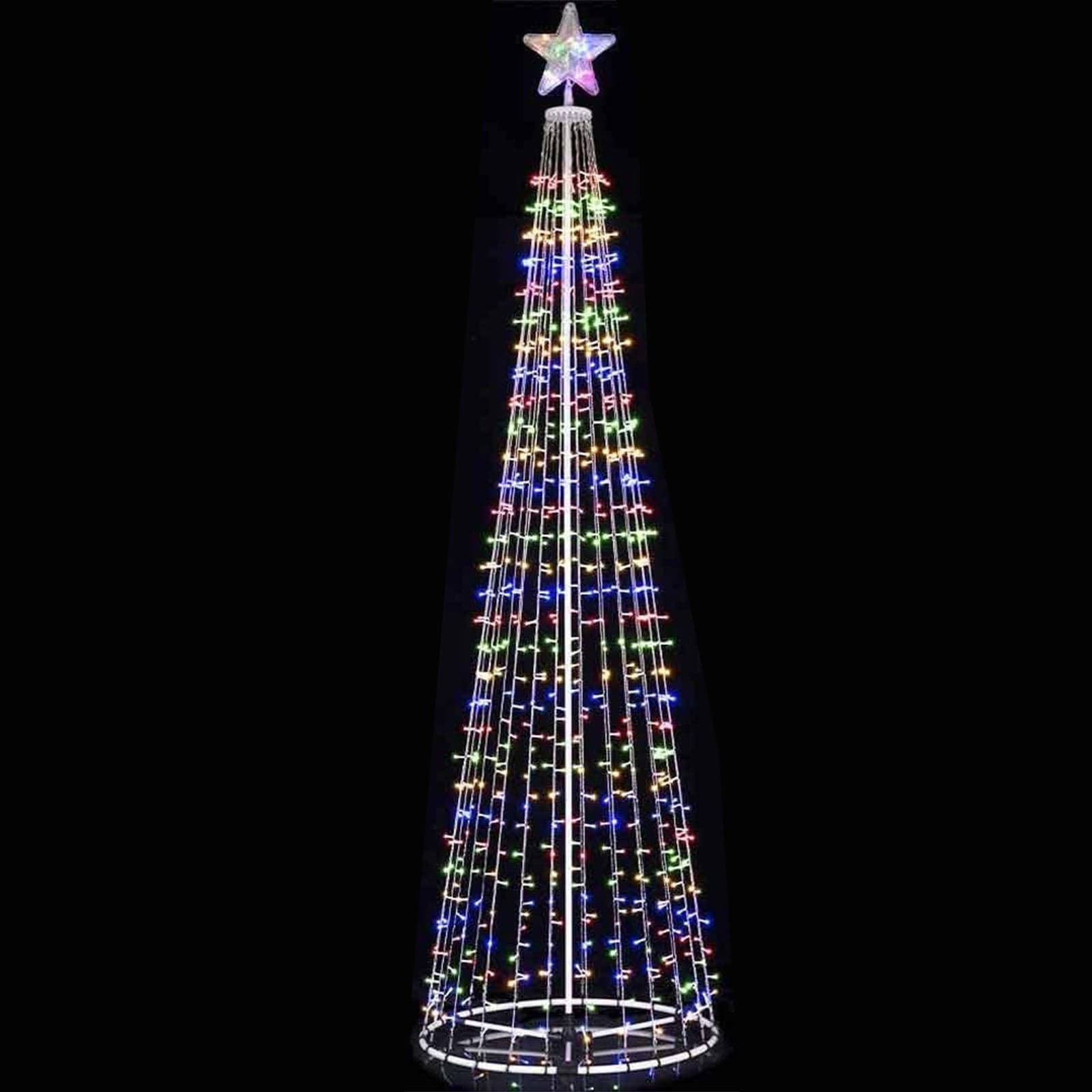 Albero di Natale a cono con led in movimento da esterno - 3
