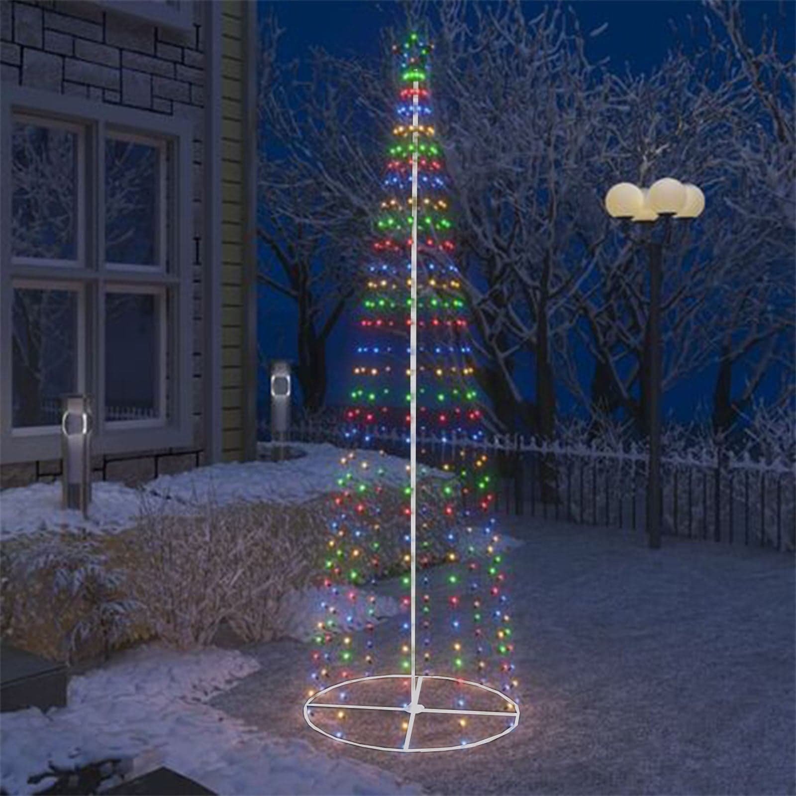 Albero di Natale a cono con led in movimento da esterno - 4