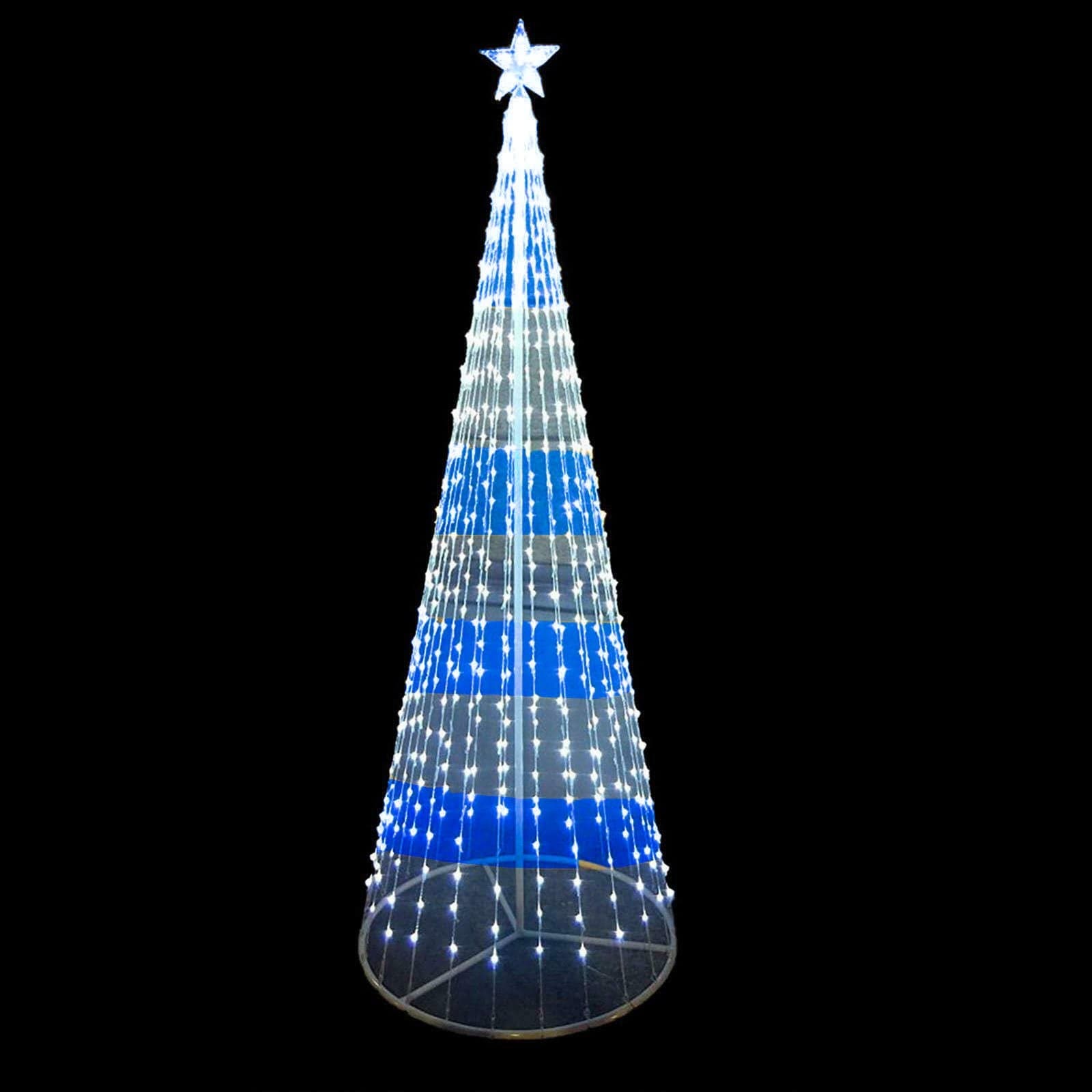 Albero di Natale a cono con led in movimento da esterno - 7
