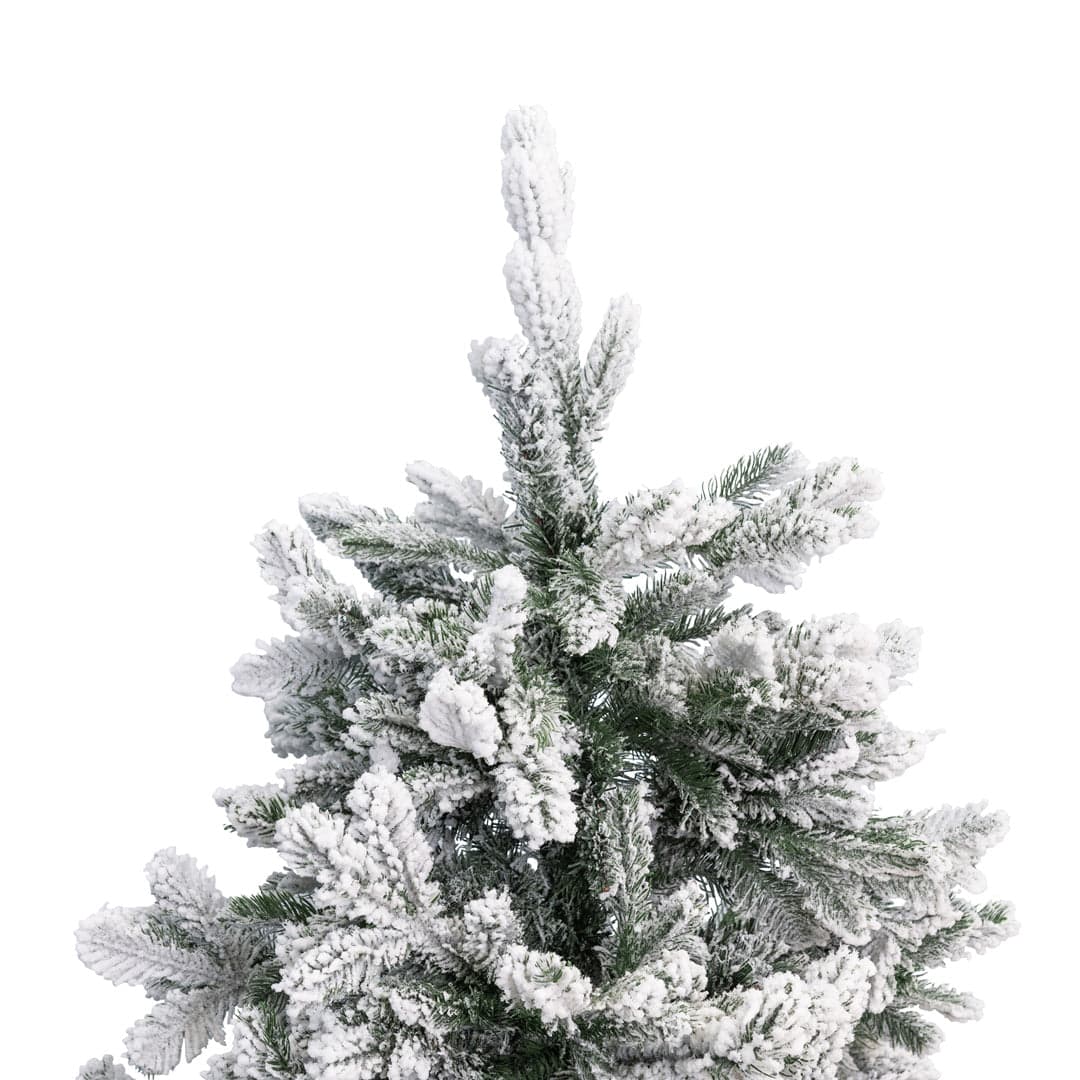 Albero di natale innevato "Monviso" con PE Effetto Real Touch + Flock - 3