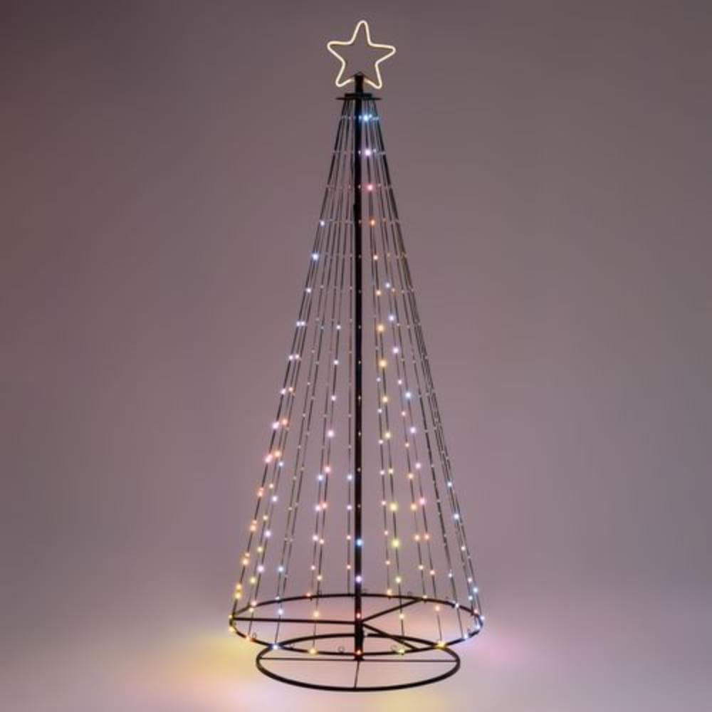 Albero Conico luminoso ripiegabile con gocce di luce da esterno - 10