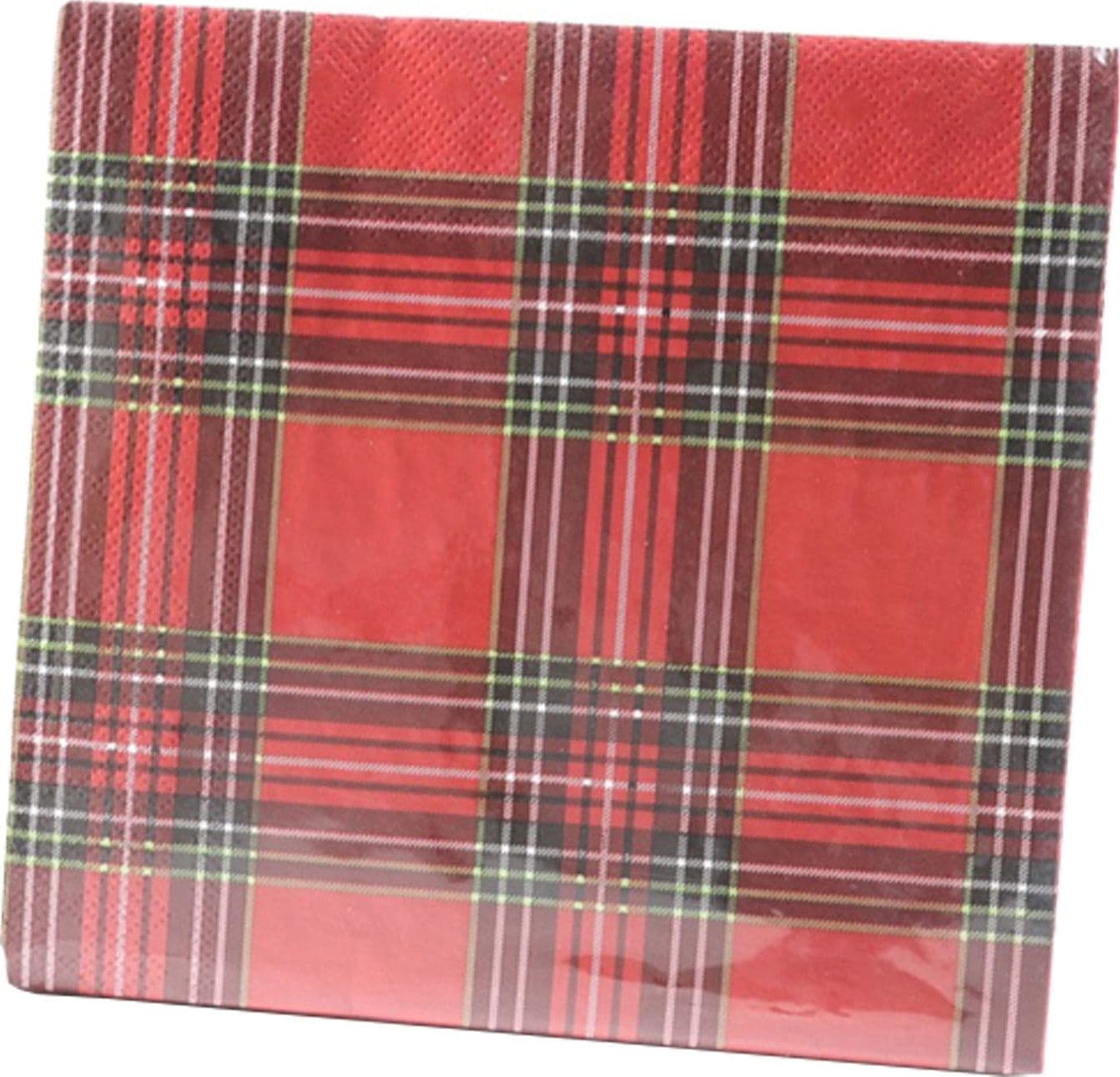 Tovaglioli natalizi "Tartan" 33 x 33 cm decorazione per tavola di Natale, confezione da 20 tovaglioli - 4