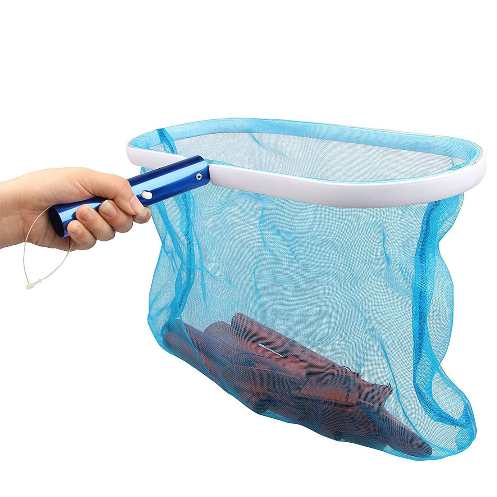 Retino di superficie con sacco raccoglifoglie bordo in alluminio per piscine manutenzione e pulizia - 2