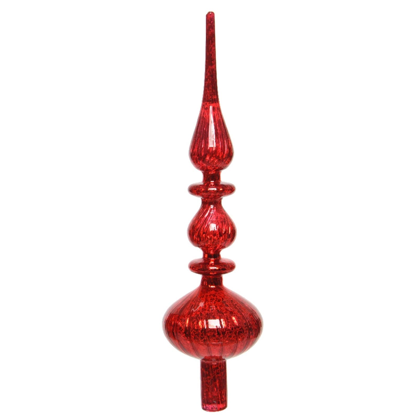 Puntale per albero di Natale con sfere in vetro decorazione e addobbo da 35 cm - 3