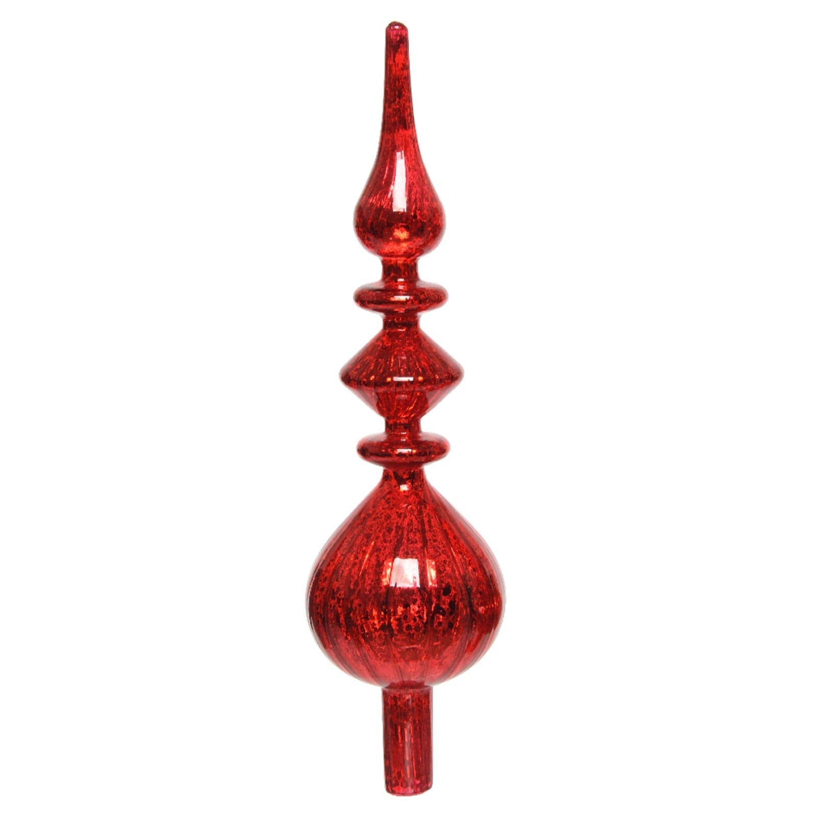 Puntale per albero di Natale con sfere in vetro decorazione e addobbo da 35 cm - 4