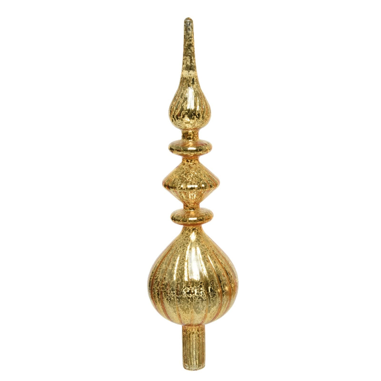 Puntale per albero di Natale con sfere in vetro decorazione e addobbo da 35 cm - 7