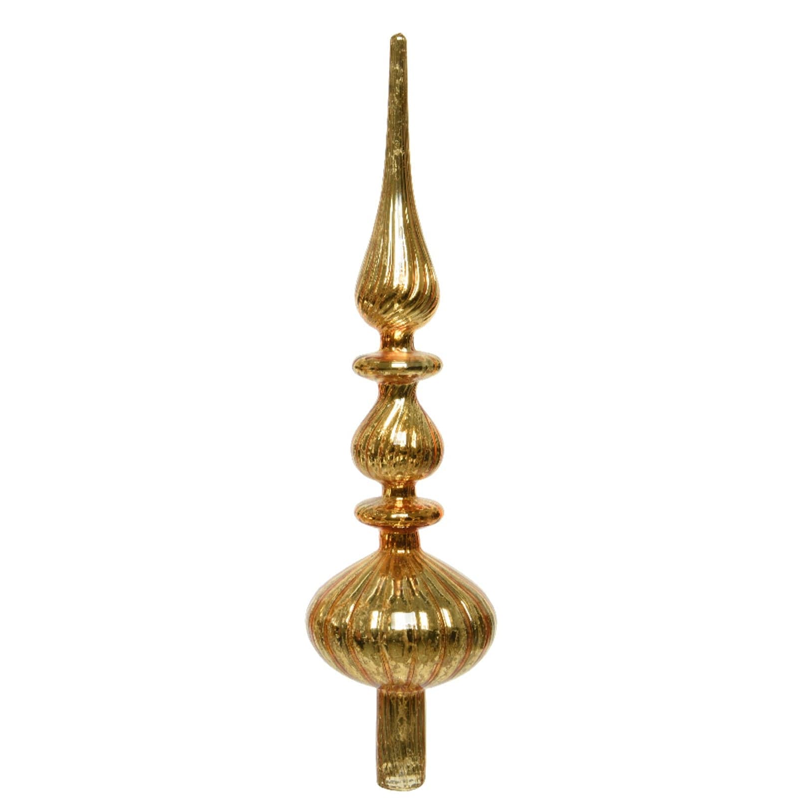 Puntale per albero di Natale con sfere in vetro decorazione e addobbo da 35 cm - 8