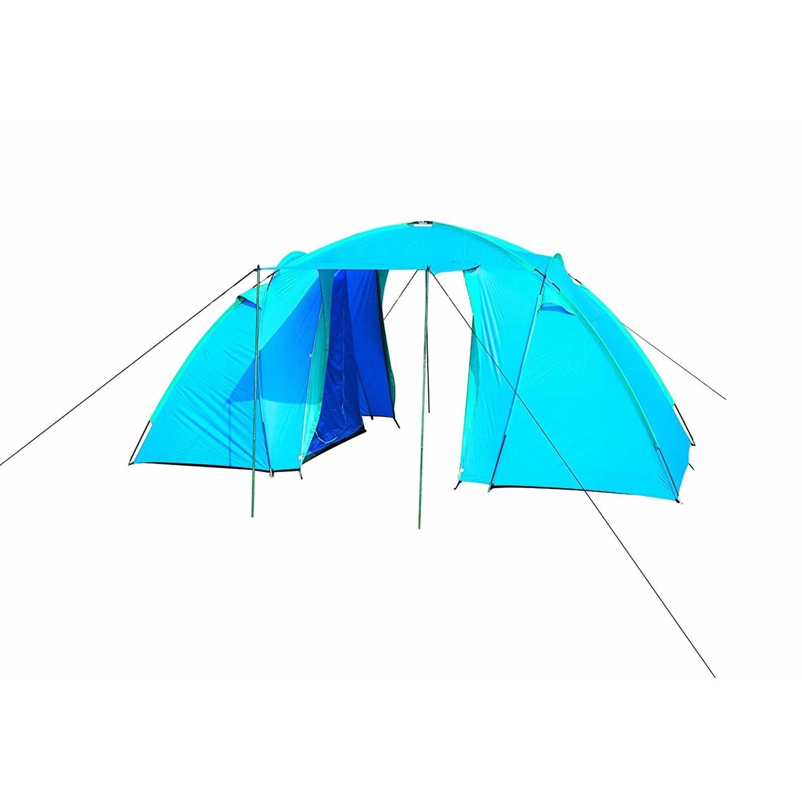 Tenda camping campeggio 4 persone grande maxi posti alta doppio telo mare - 2