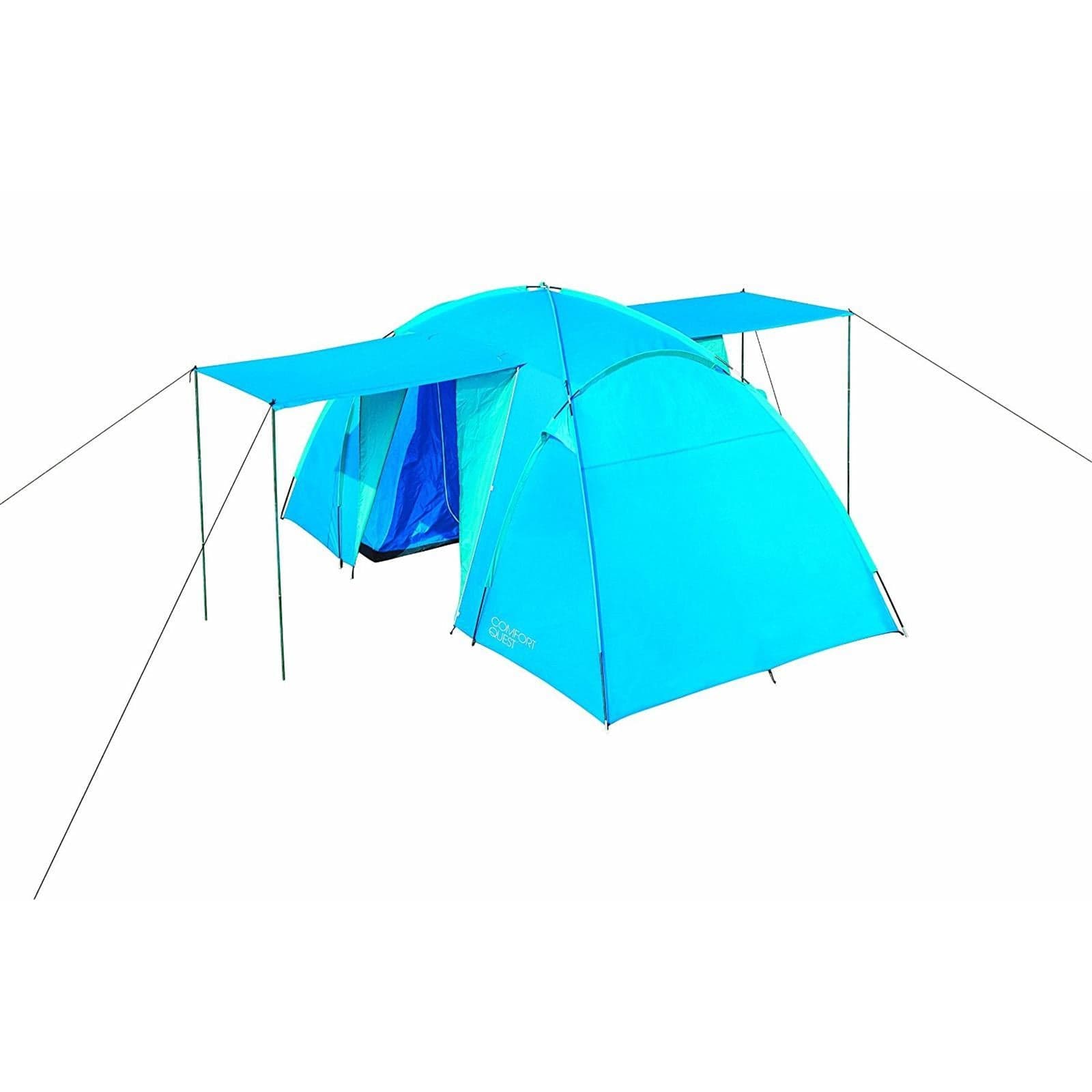 Tenda camping campeggio 4 persone grande maxi posti alta doppio telo mare - 4