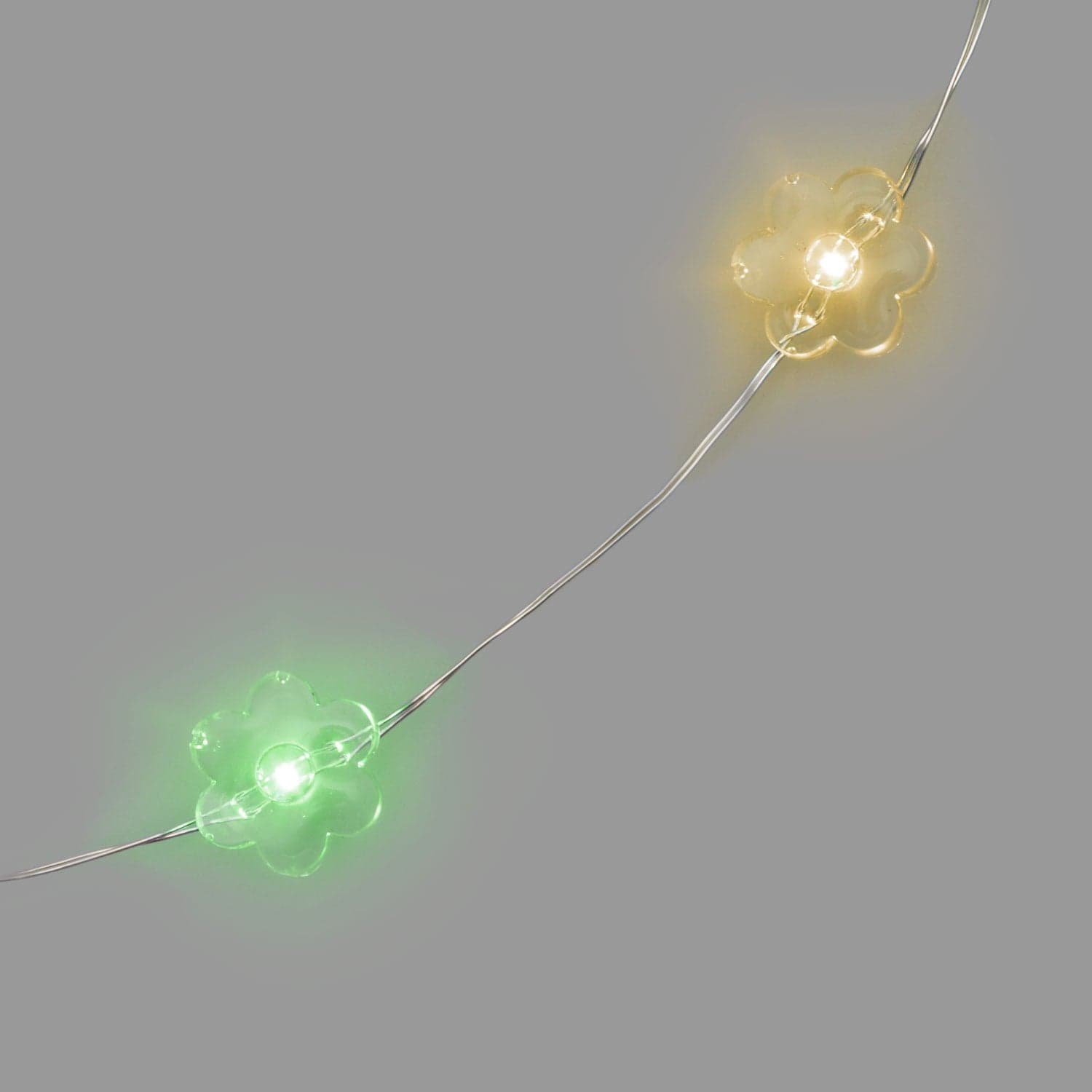 Collana modellabile "Brilly Flowers" con 10 Fiori led per feste ed eventi a batteria - 5
