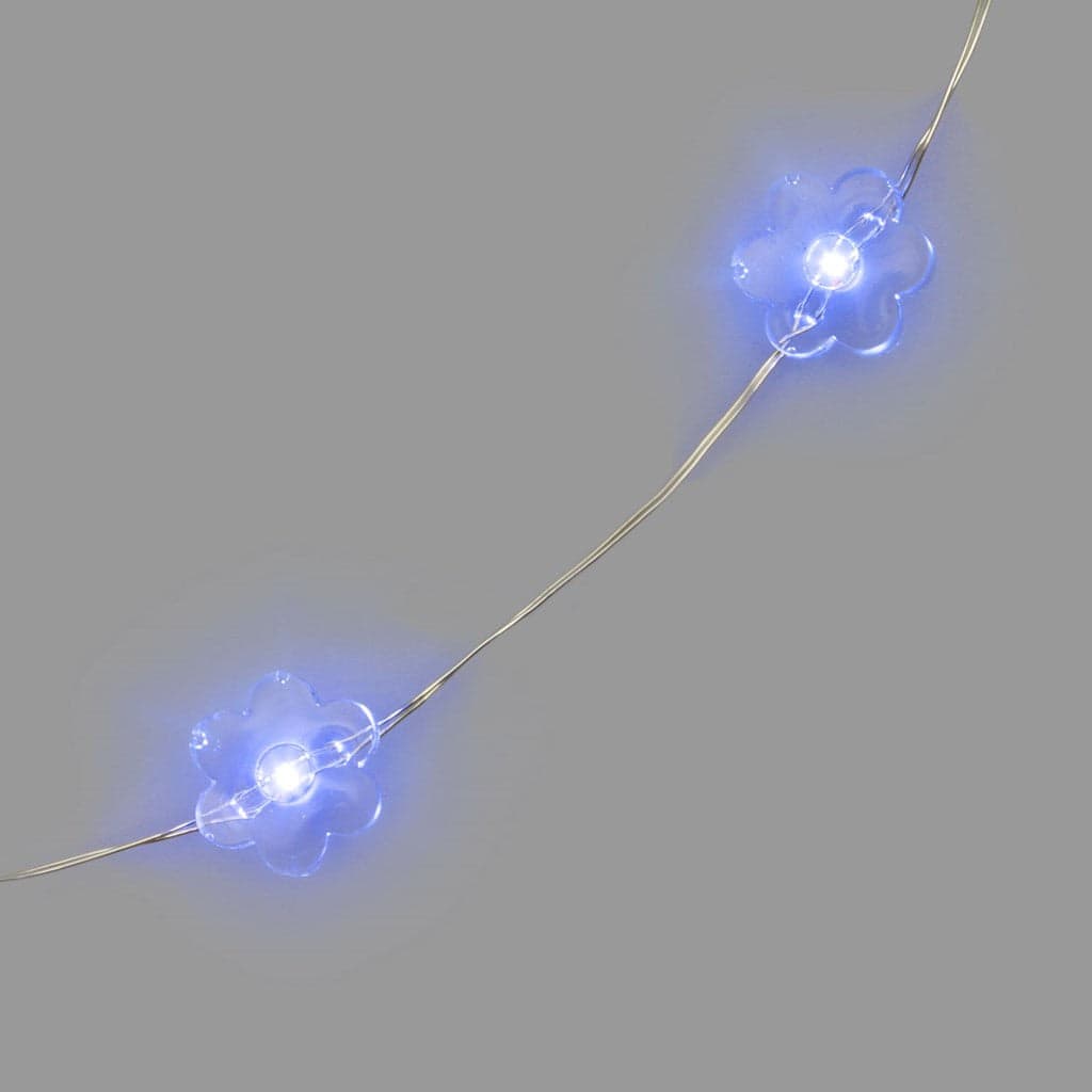 Collana modellabile "Brilly Flowers" con 10 Fiori led per feste ed eventi a batteria - 6
