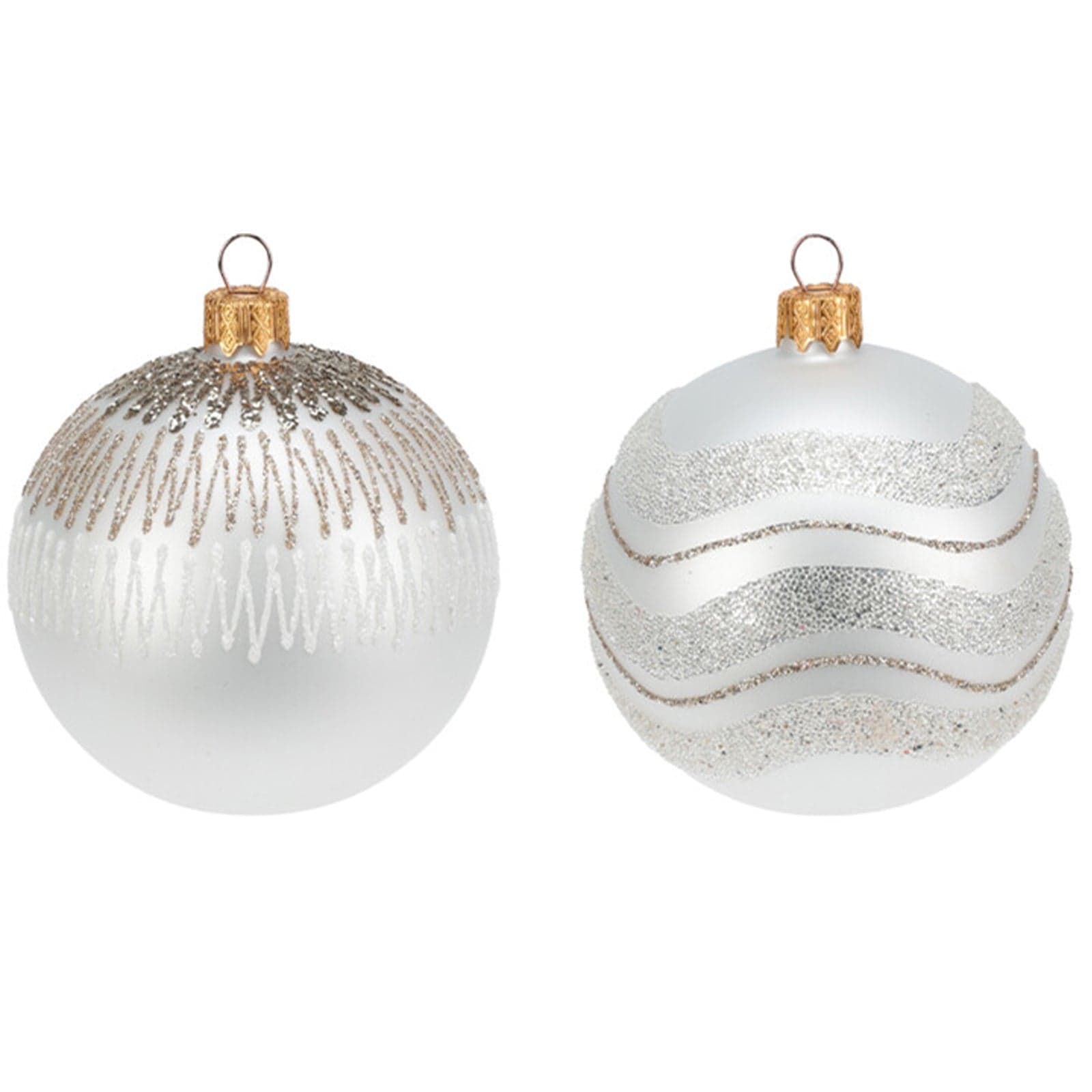 Palline per albero di Natale decorato, in Vetro, color Argento, da Ø 10 cm, 6 pezzi - 2