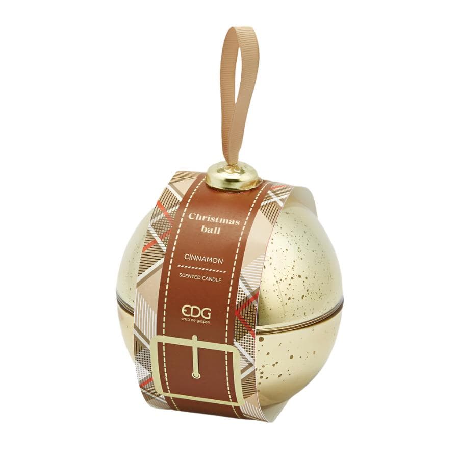 Candela a forma di sfera in vetro di D.12 per decorazioni natalizie - 2
