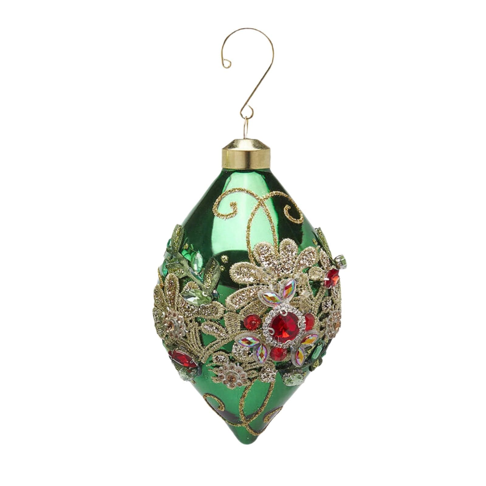 Palline per albero di natale con rubini decorazione natalizia da Ø 10 cm - 2