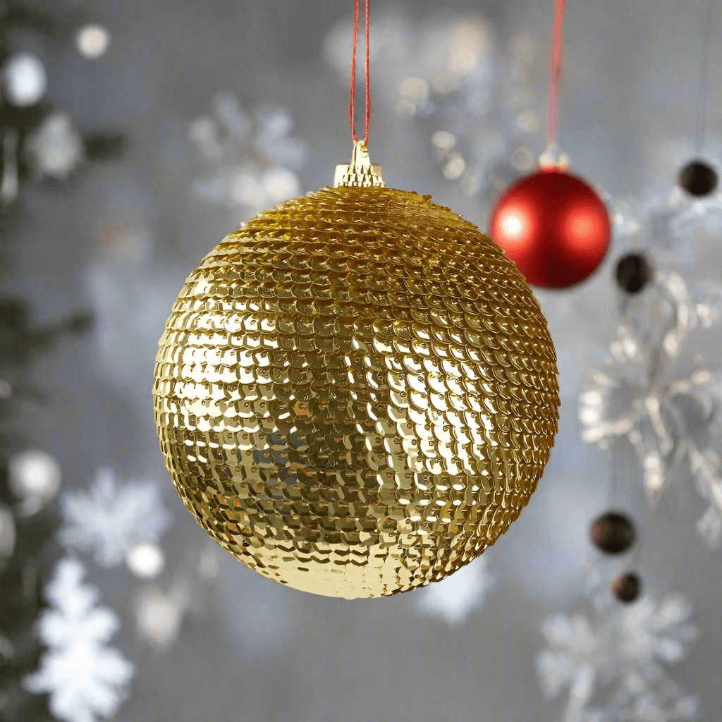 Palline per albero di natale con diamanti decorazione natalizia da Ø 10 cm - 2