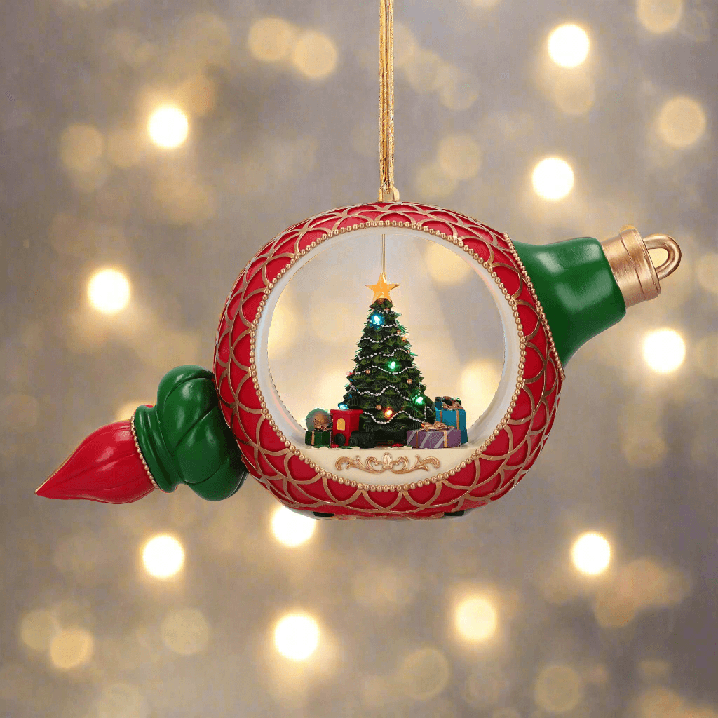 Pendaglio decorativo con albero e con luci Led multicolor per albero di Natale - 2