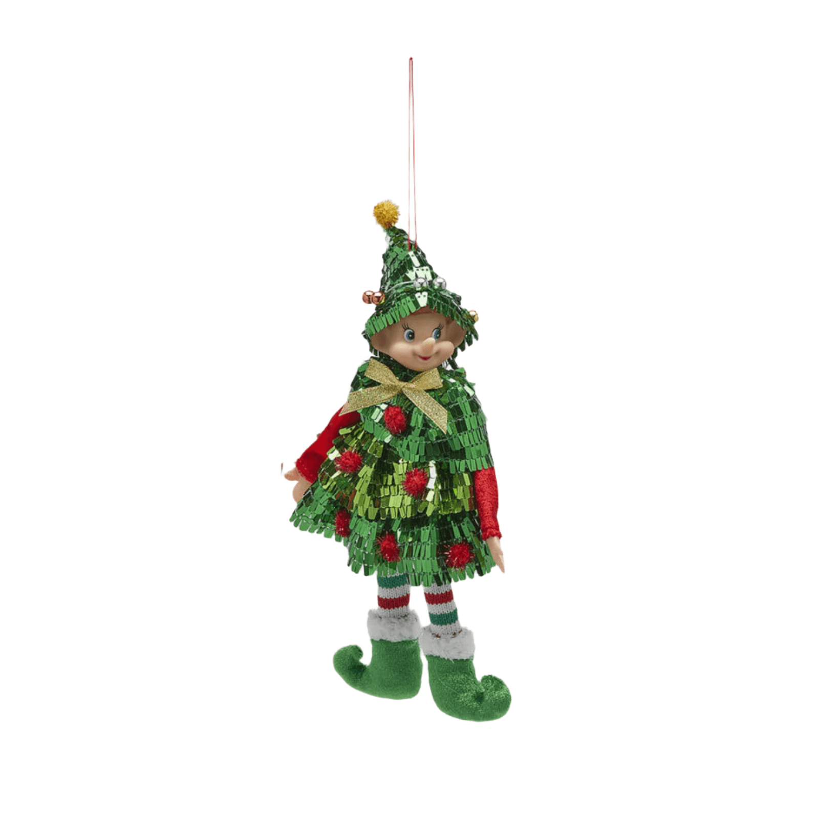 Statuetta decorativa a forma di elfo per decorazioni da h 30cm - 4