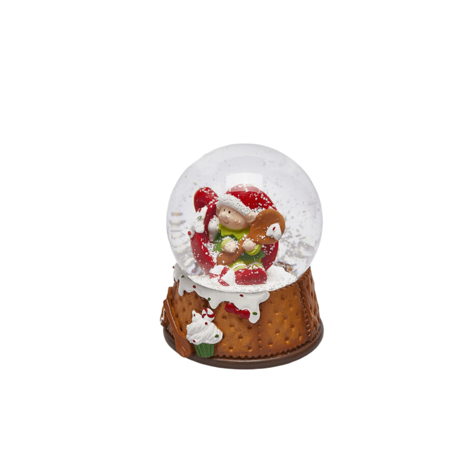 Sfera con pupazzetto elfo per decorazioni natalizie di h.9 cm - 2