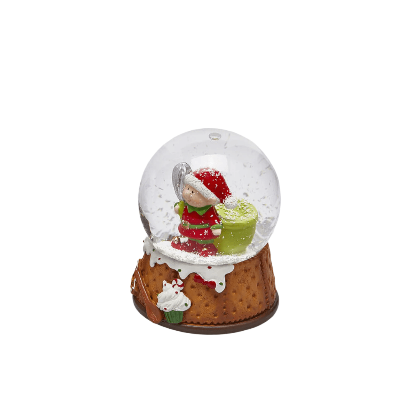 Sfera con pupazzetto elfo per decorazioni natalizie di h.9 cm - 3