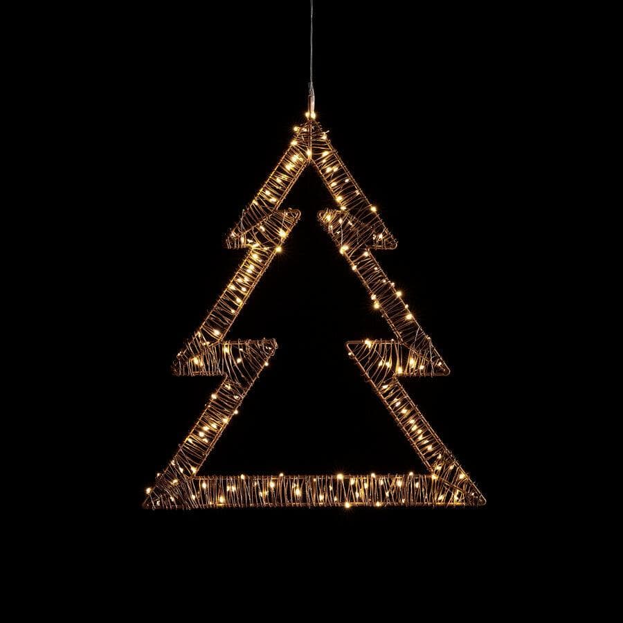 Albero di natale in metallo con luci LED calde per decorazioni natalizie - 2