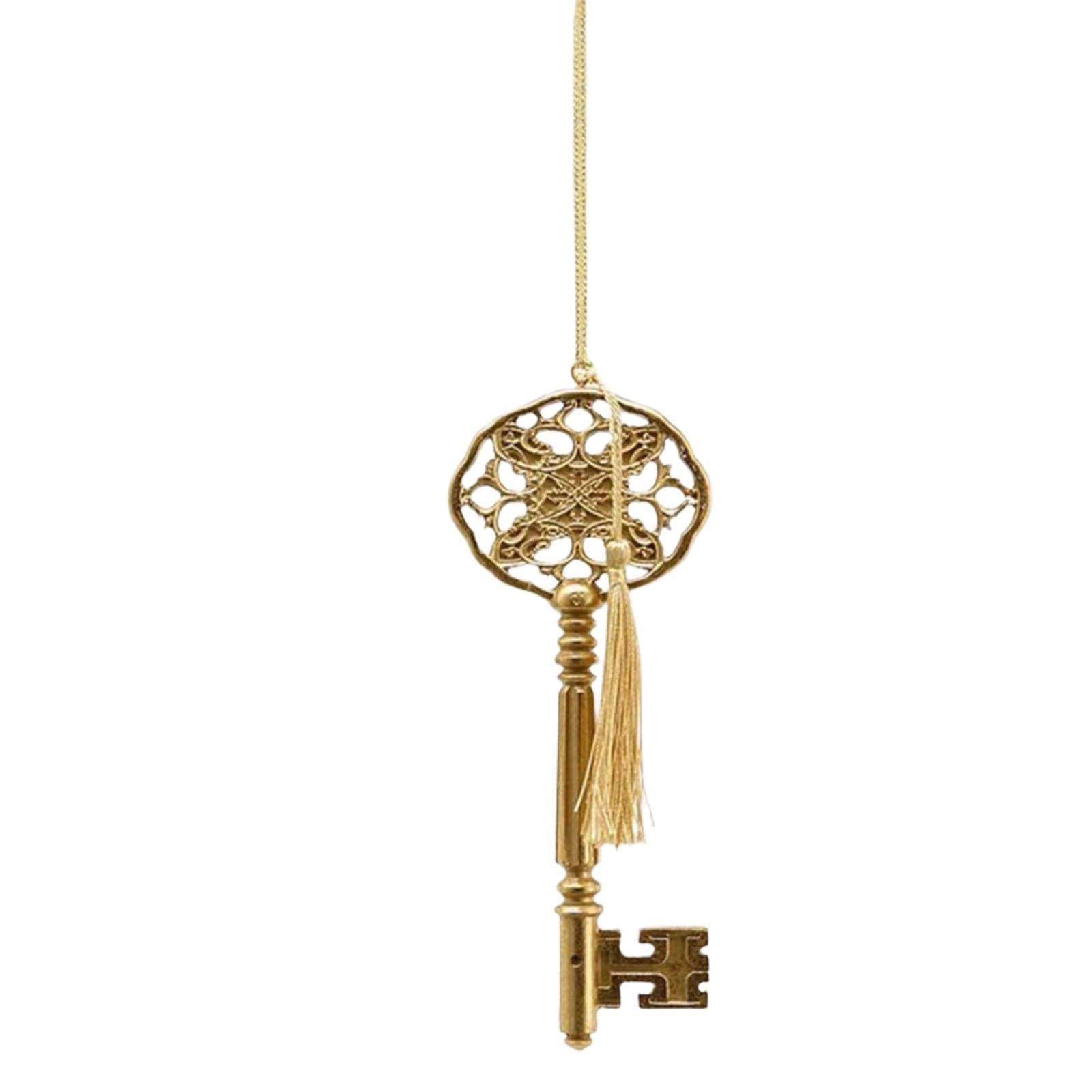 Pendaglio a forma di chiave oro in plastica per albero di Natale da 19 cm - 2