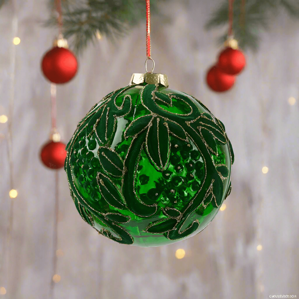 Palline per albero di natale in velluto decorazione natalizia da Ø 10 cm - 2