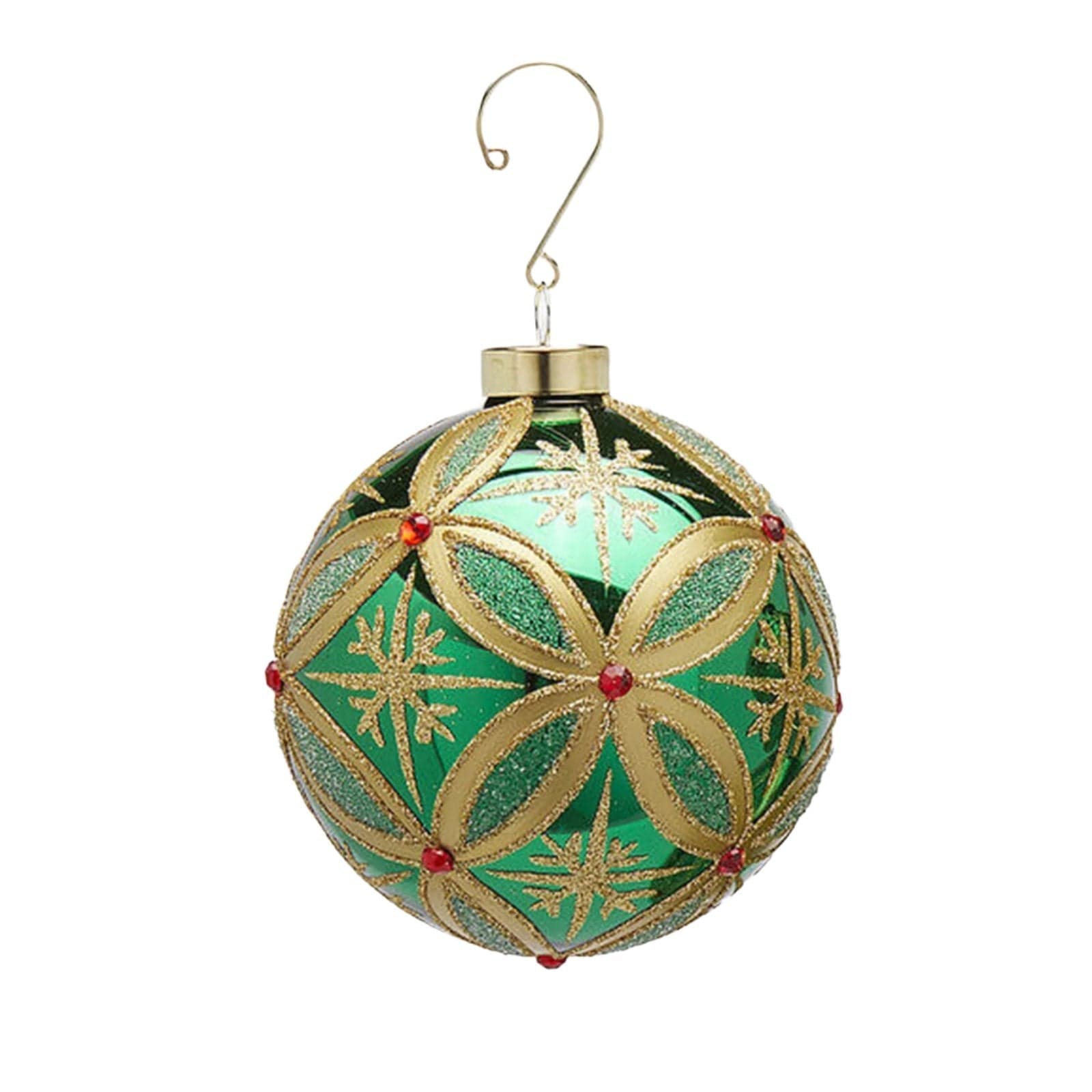 Palline per albero di natale con rubini decorazione natalizia da Ø 10 cm - 2