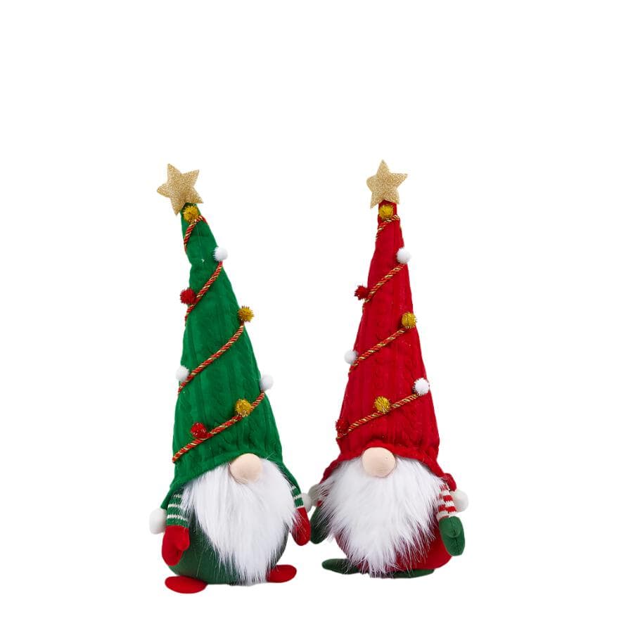 Statuetta decorativa gnomo seduto h.50 cm per il natale - 1