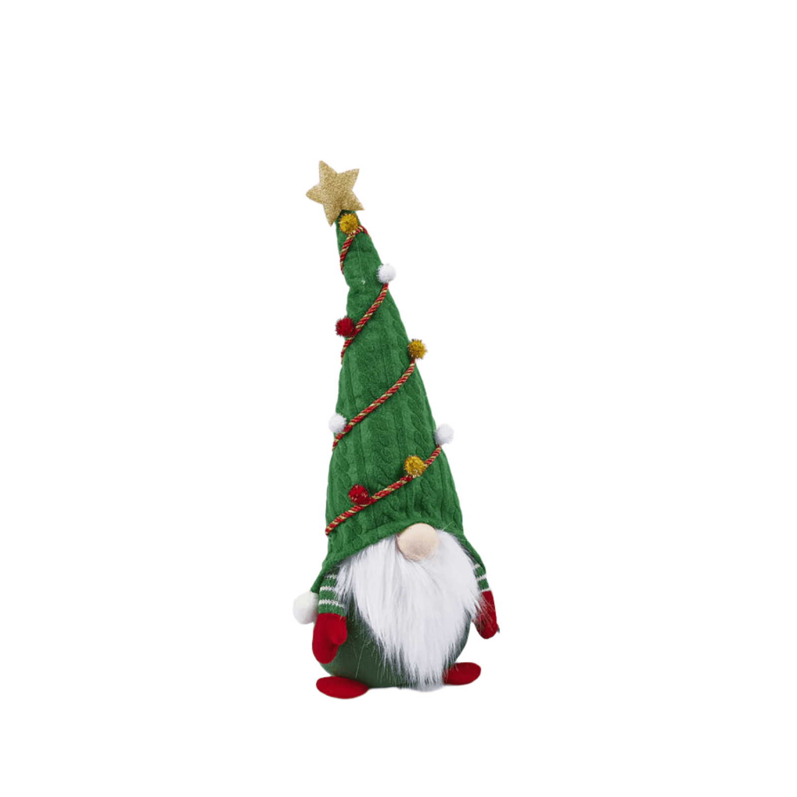 Statuetta decorativa gnomo seduto h.50 cm per il natale - 3