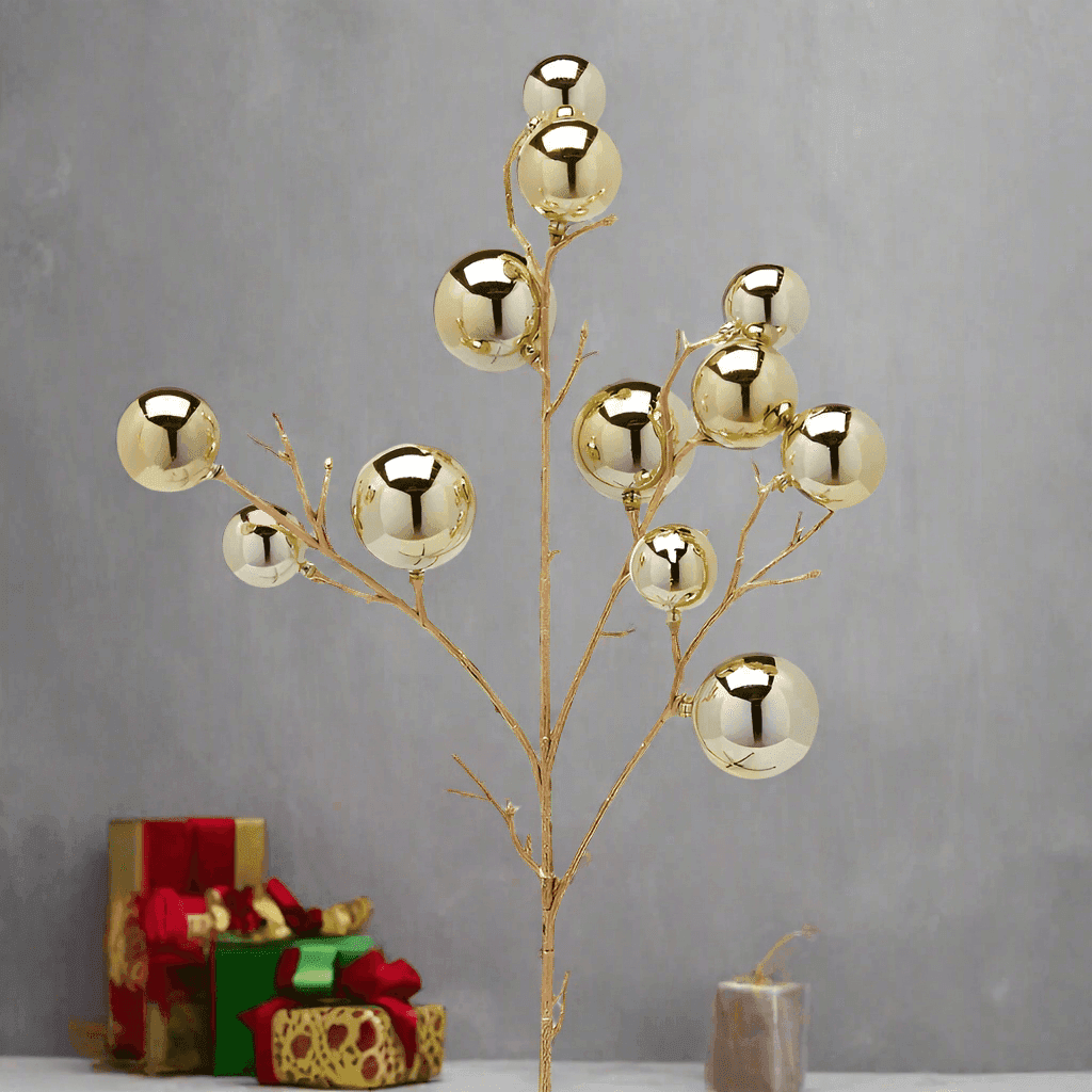 Ramo decorativo con sfere per decorazioni e composizioni floreali h 53 cm - 2