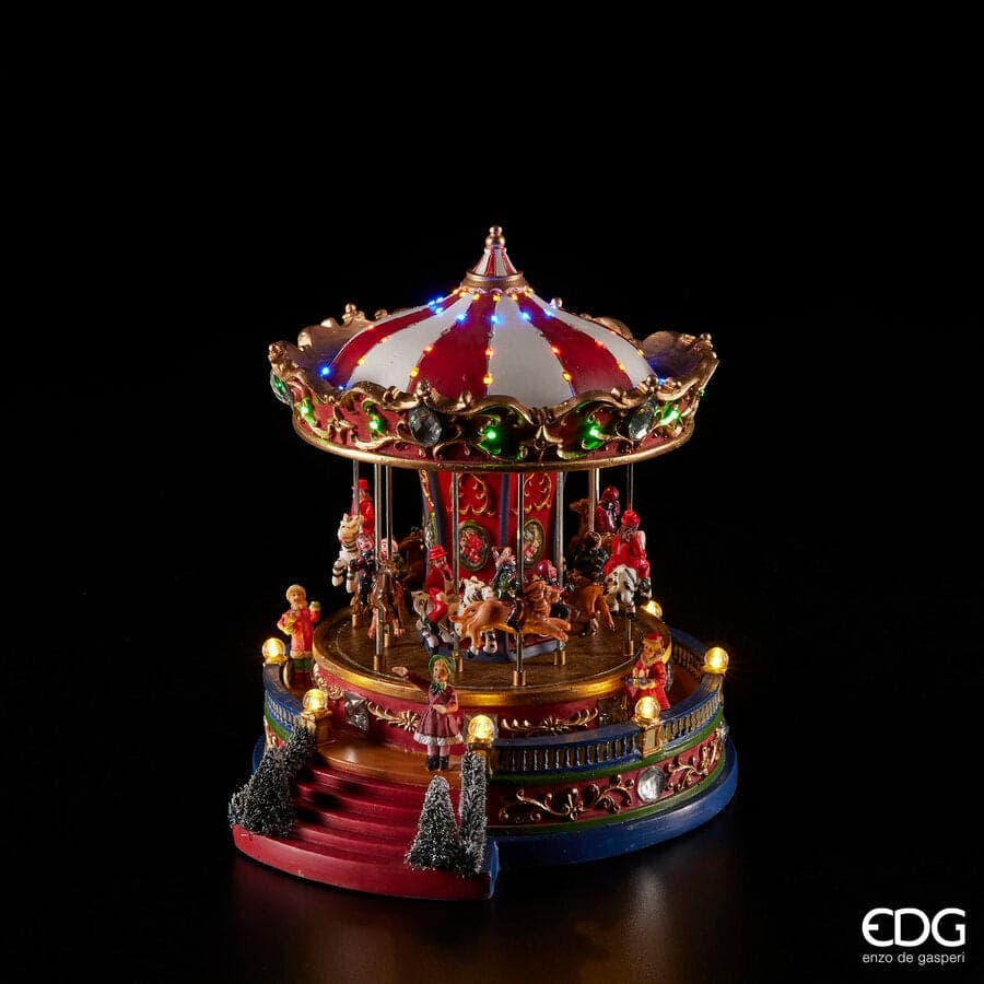 Giostra animata "Carosello" carillon con Led multicolor decorazione da Ø 23 x h 25 cm - 2