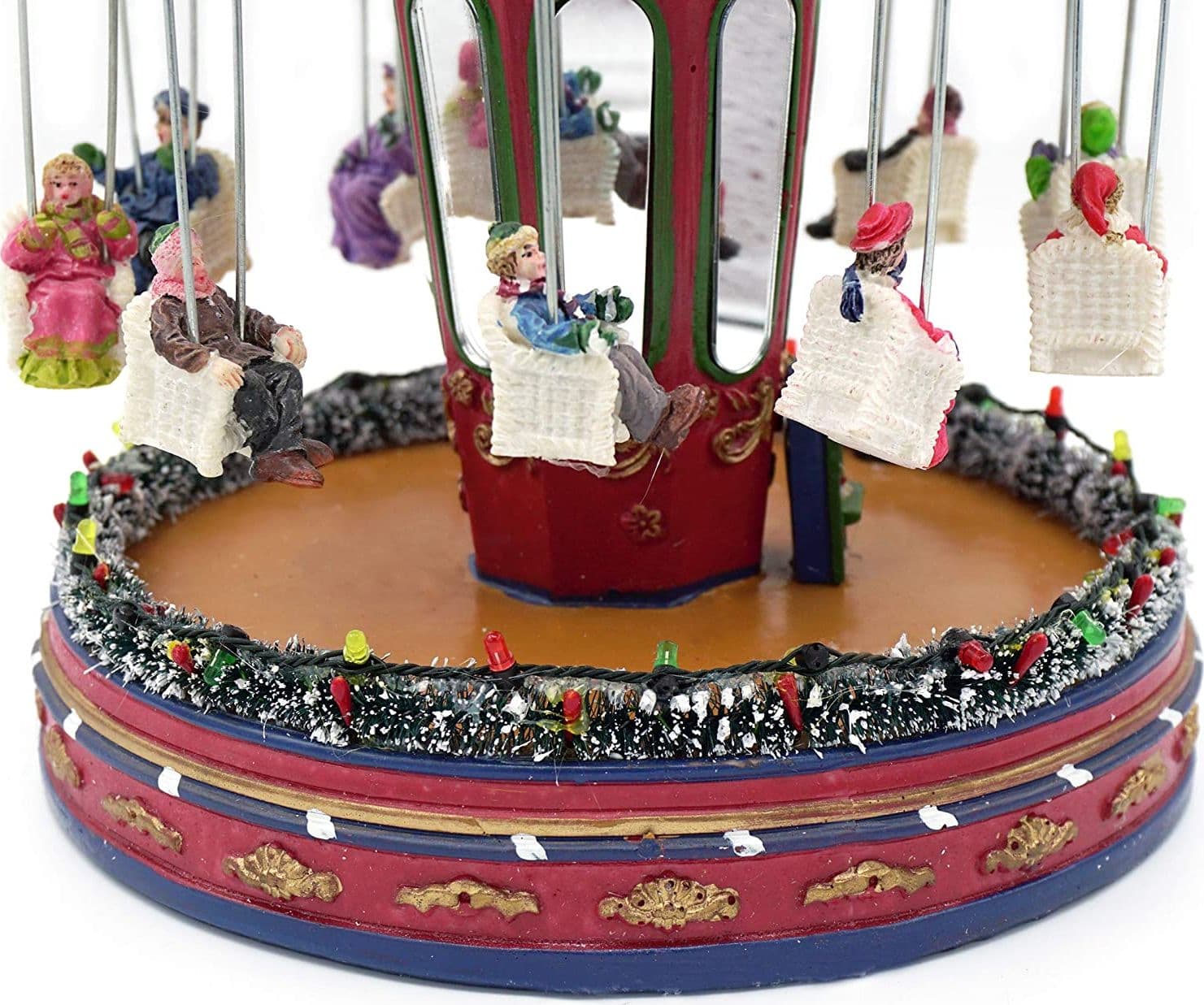 Giostra animata "Altalene" carillon con Led multicolor decorazione da Ø 21 x h 38 cm - 4