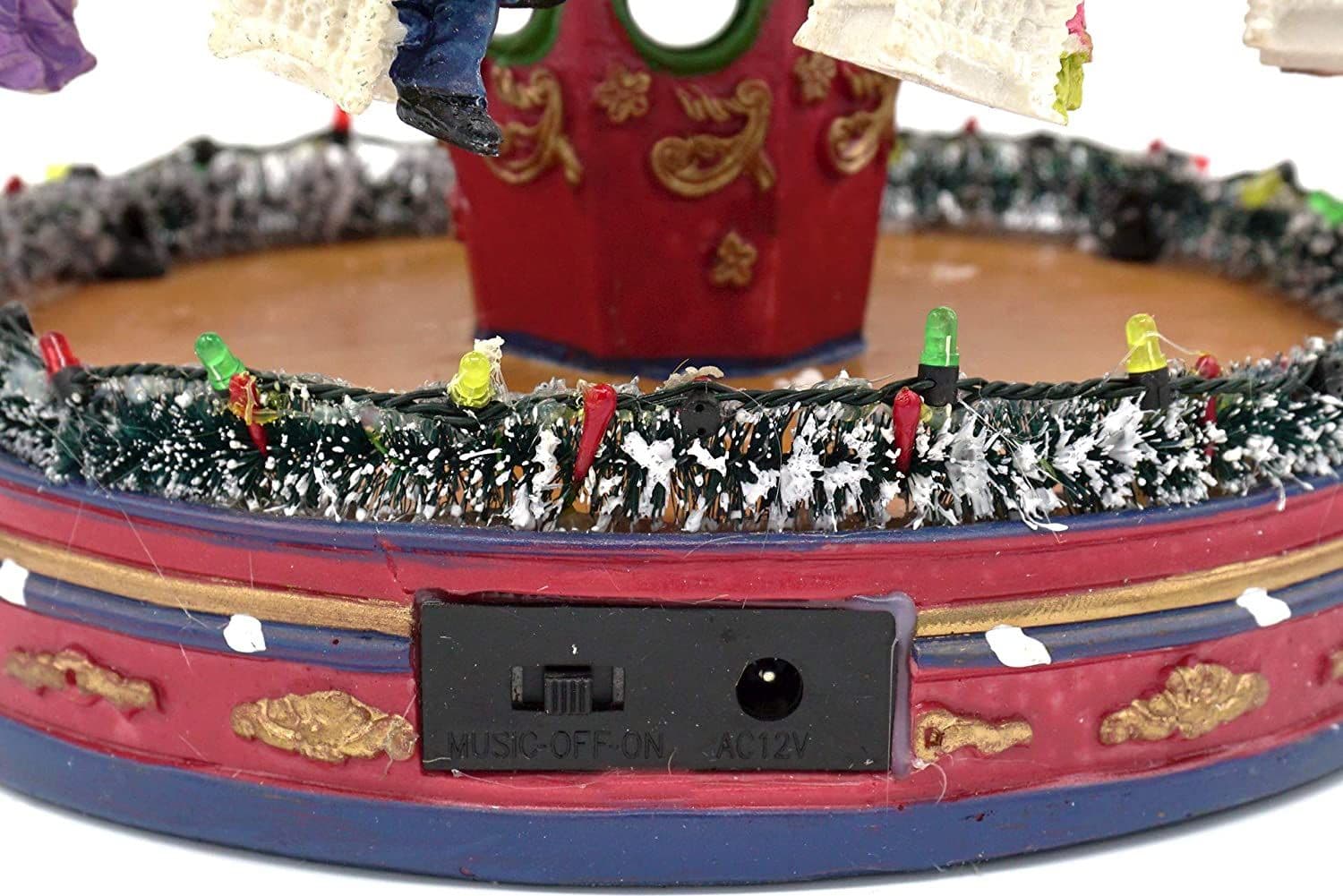 Giostra animata "Altalene" carillon con Led multicolor decorazione da Ø 21 x h 38 cm - 5