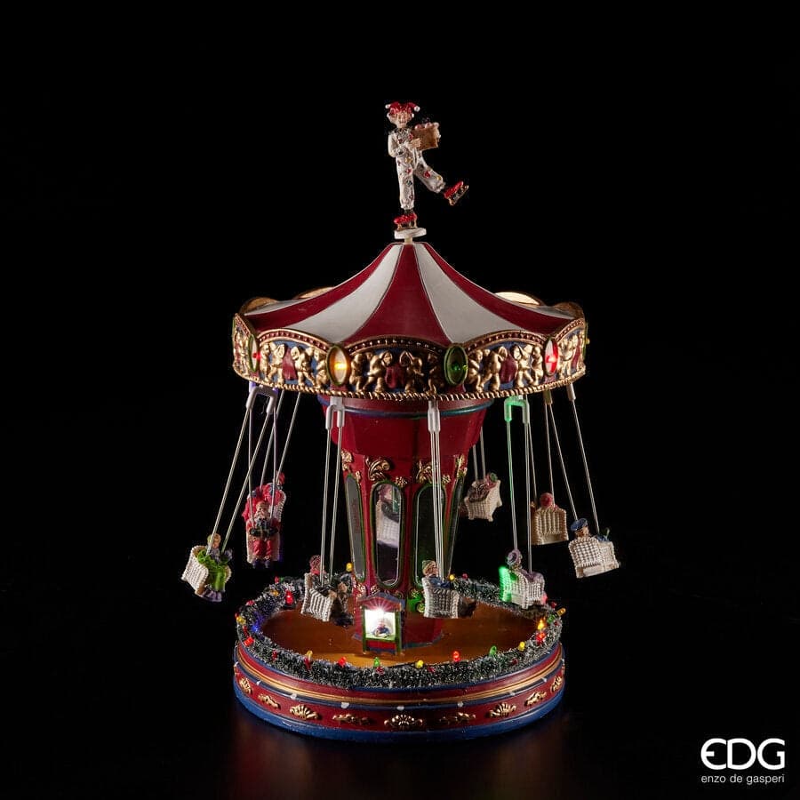 Giostra animata "Altalene" carillon con Led multicolor decorazione da Ø 21 x h 38 cm - 6