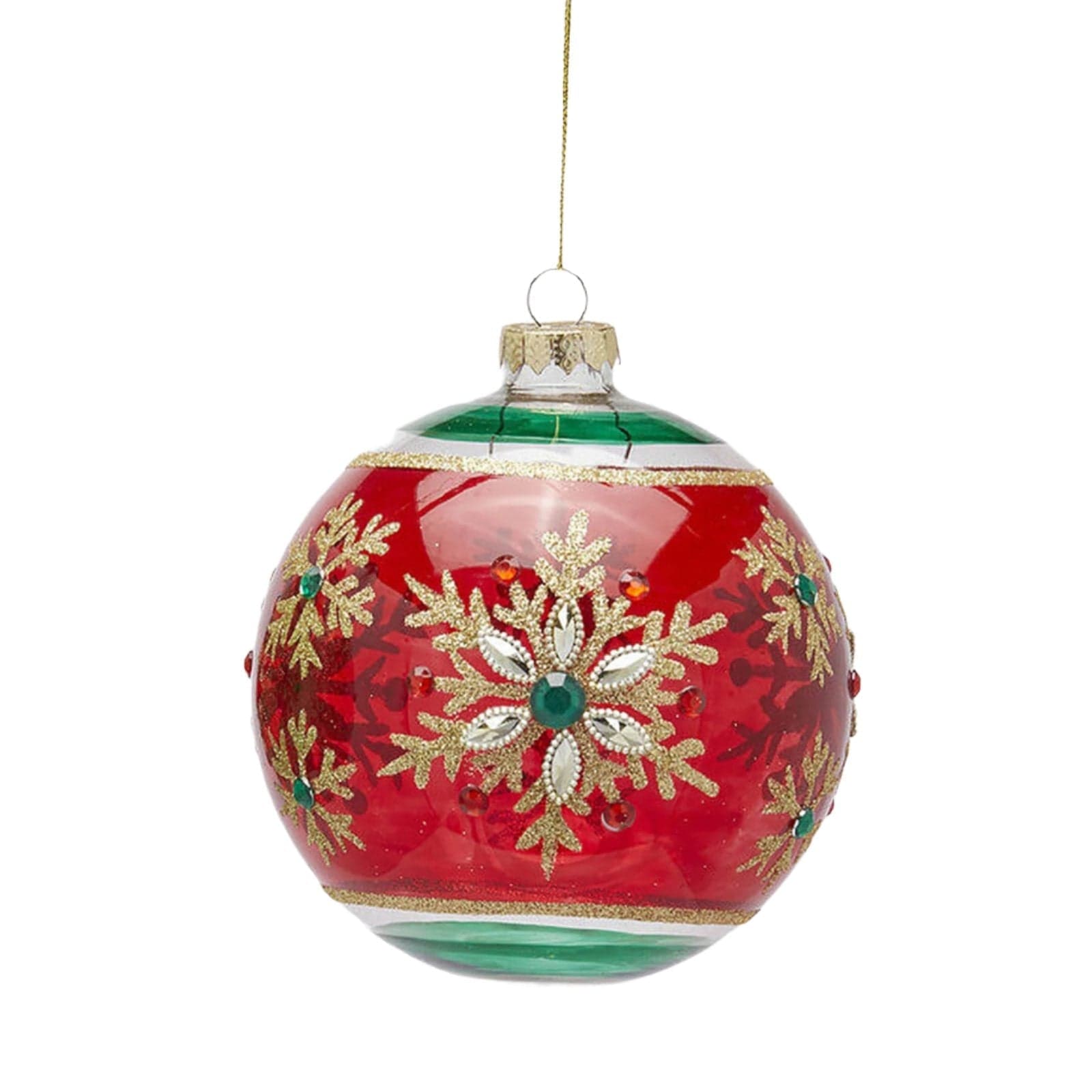Pallina di natale in vetro con fiocco di neve decorazioni natalizie per albero di Natale - 2