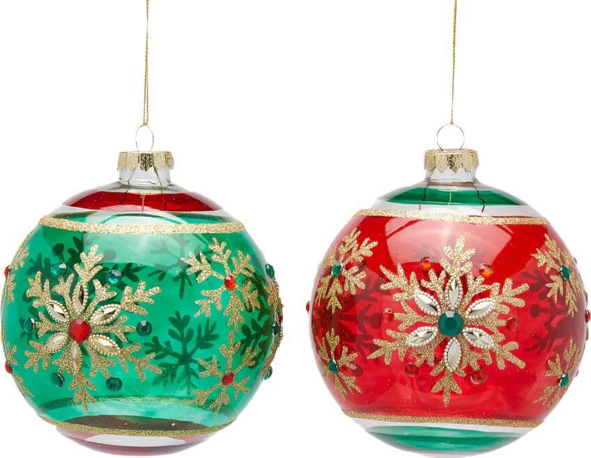 Pallina di natale in vetro con fiocco di neve decorazioni natalizie per albero di Natale - 3