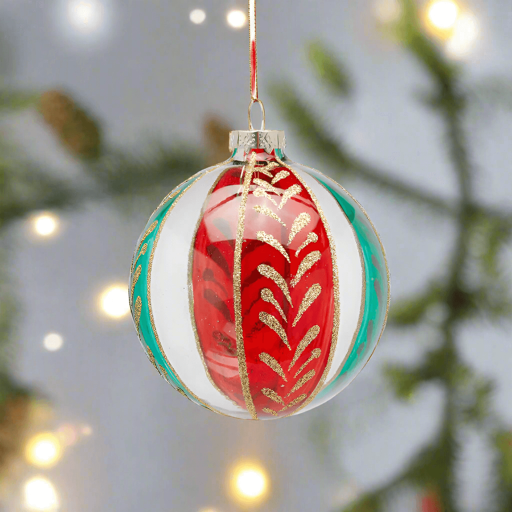 Palline per albero di natale a spicchi decorazione natalizia - 2