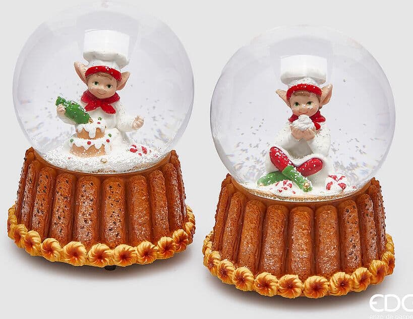 Ampolla con Babbo natale in vetro decorazione natalizia con carillon, da h 9.5 cm - 3