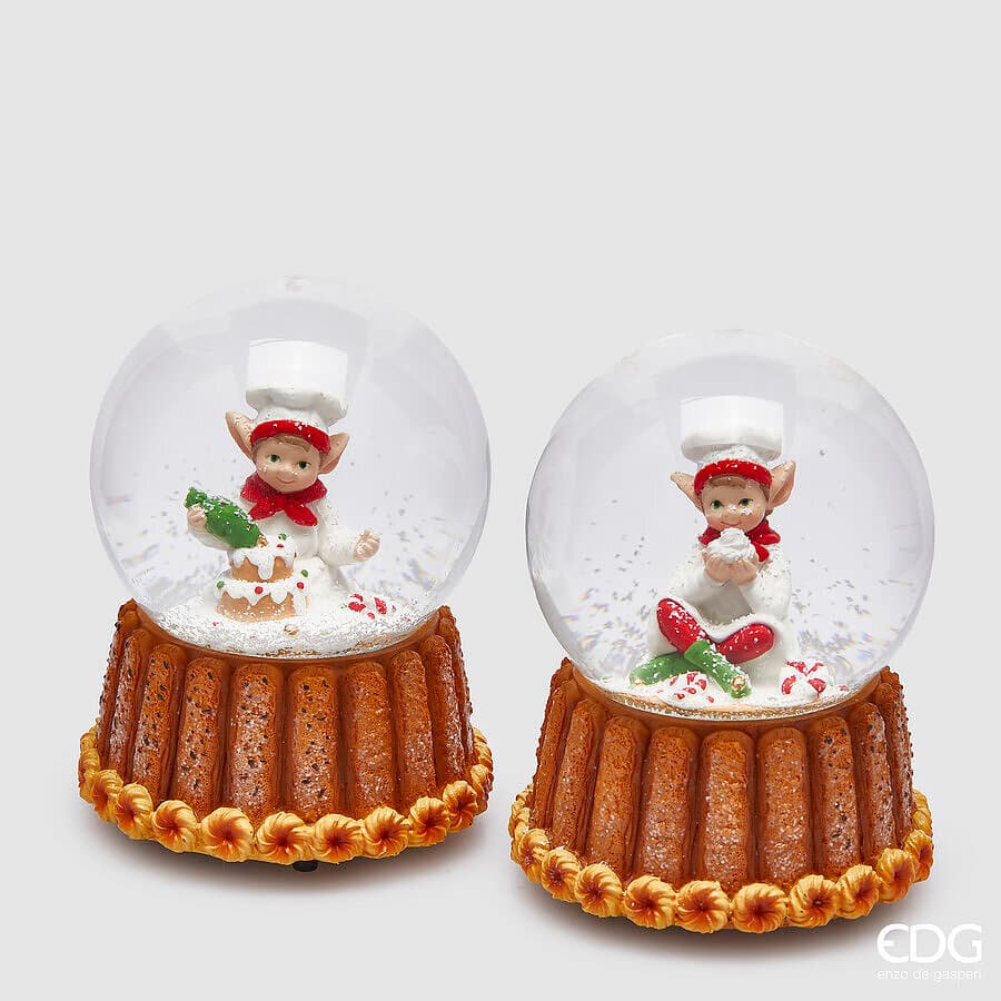 Ampolla con Babbo natale in vetro decorazione natalizia con carillon, da h 9.5 cm - 3