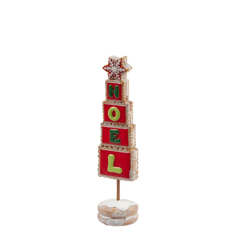 Albero decorativo con cubetti di pan di zenzero con scritta natalizia - 2