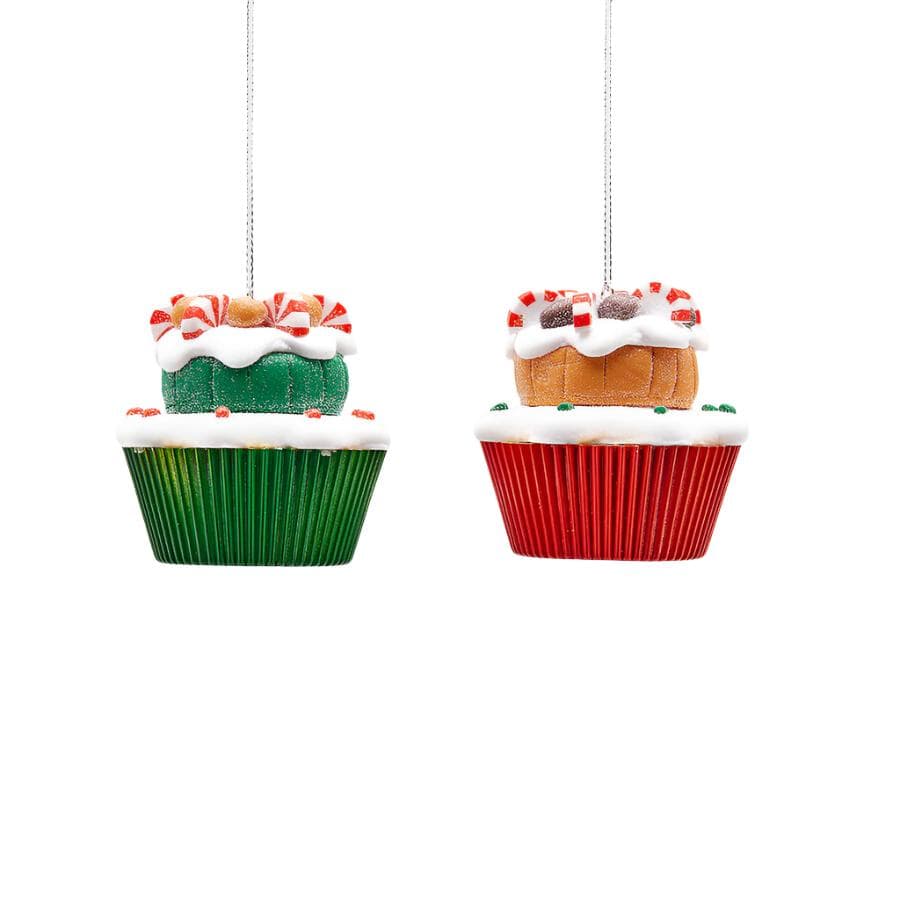 Pendaglio con cup cake per albero con decorazione natalizia da 6.5 cm - 3