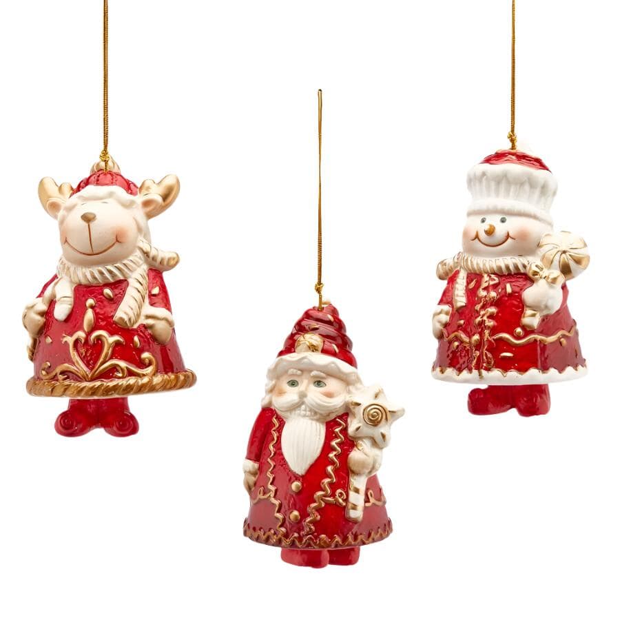 Pendaglio decorativo per albero di natale decorazione natalizia da 10 cm - 4
