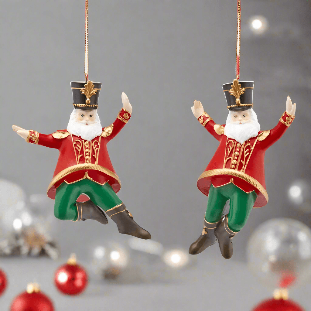Palline a forma di Babbo natale decorazione natalizia per albero di natale, da 12 cm - 4