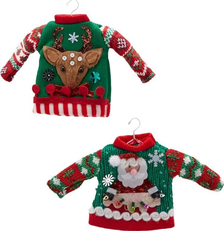 Pendaglio a forma di maglione decorazione natalizia per albero di natale, da 15 cm - 3