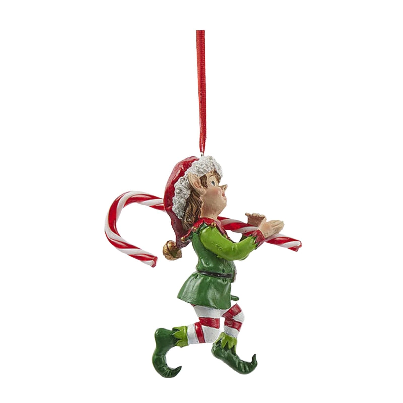 Pendaglio a forma di elfo per albero di natale, decorazione natalizia da 16 cm - 2