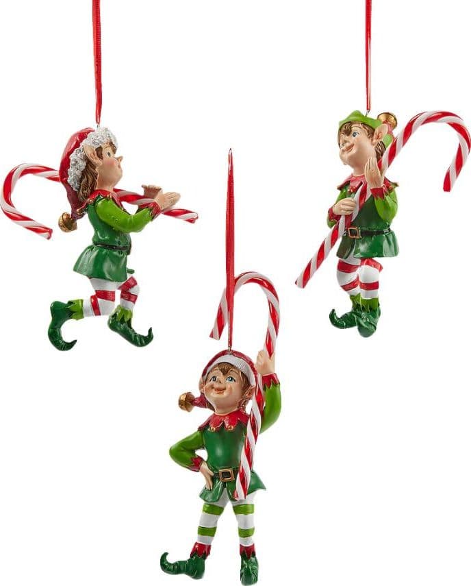 Pendaglio a forma di elfo per albero di natale, decorazione natalizia da 16 cm - 4