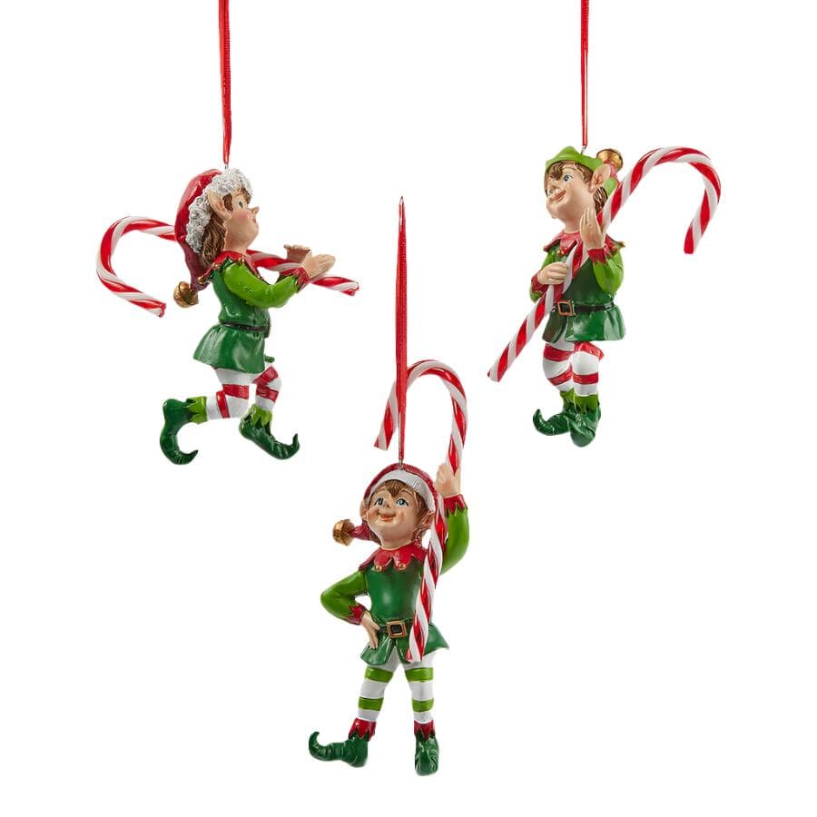 Pendaglio a forma di elfo per albero di natale, decorazione natalizia da 16 cm - 4