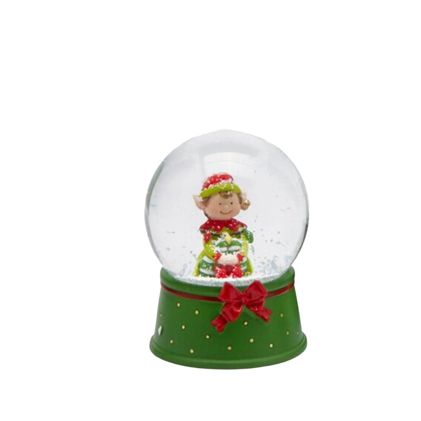 Ampolla con Renna e elfo in vetro decorazione natalizia da 9 cm - 3