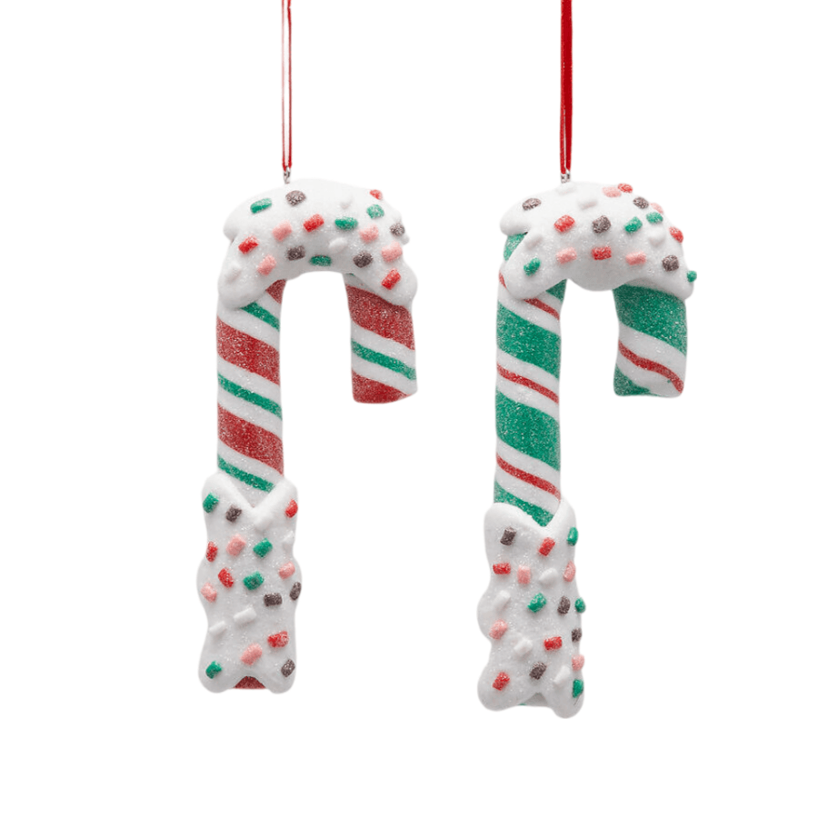 Pendaglio bastoncino di zucchero in plastica per albero di Natale da 13 cm - 3