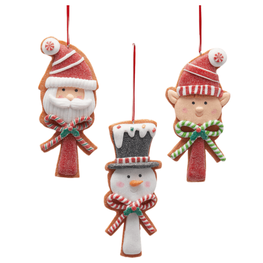 Pendaglio con figure di pan di zenzero per albero di Natale da 15 cm - 4